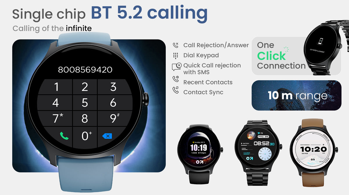 GoBoult Rover Pro Smartwatch | 1.43” AMOLED Display & 1000 Nits Brightness