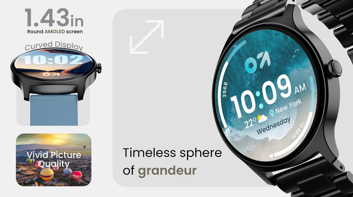GoBoult Rover Pro Smartwatch | 1.43” AMOLED Display & 1000 Nits Brightness
