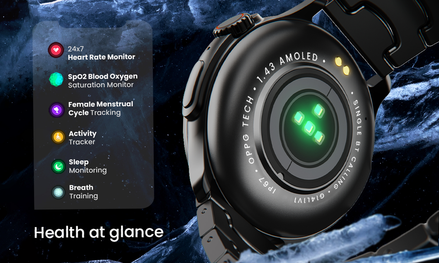 Crown R Pro 2 | AMOLED Smartwatch with Zinc alloy Frame