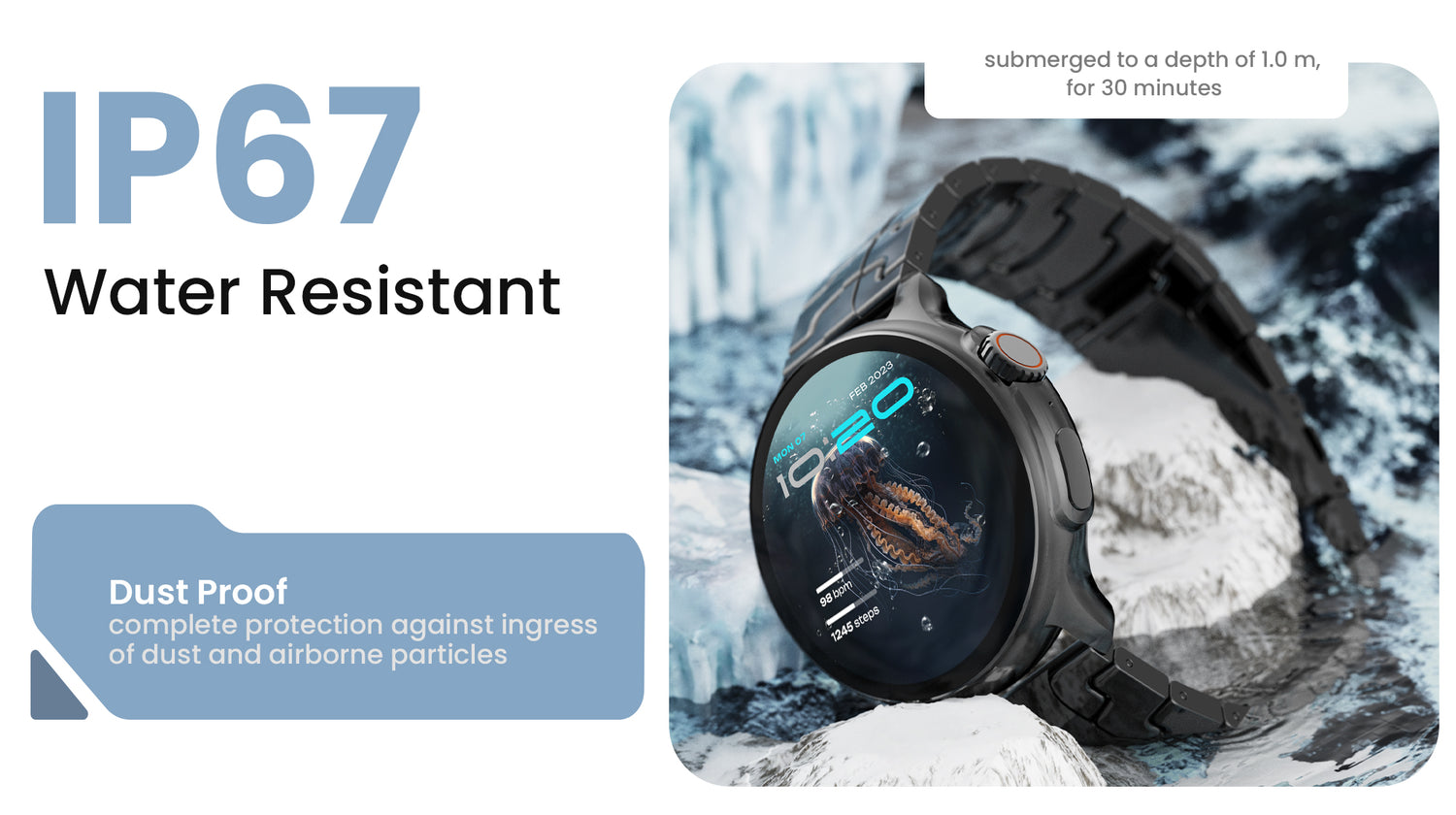 Crown R Pro 2 | AMOLED Smartwatch with Zinc alloy Frame