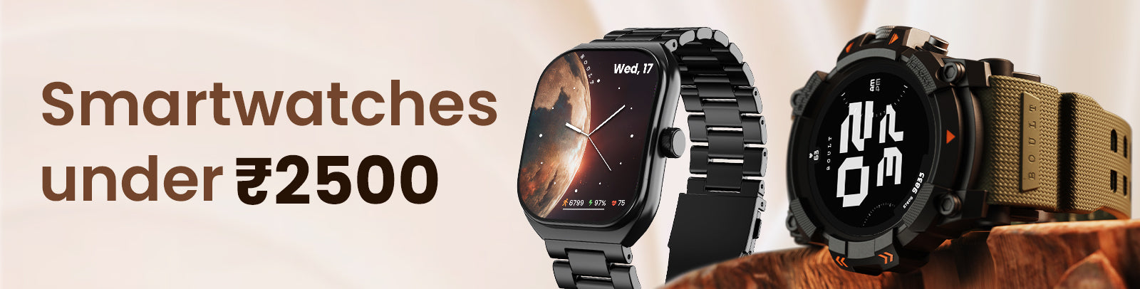 smartwatches under ₹2500 featuring modern digital displays and stylish designs for budget-conscious buyers.