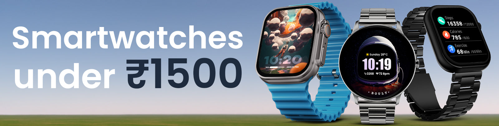 Stylish and functional smartwatches under ₹1500 featuring fitness tracking, digital watch faces, and modern straps for budget users.